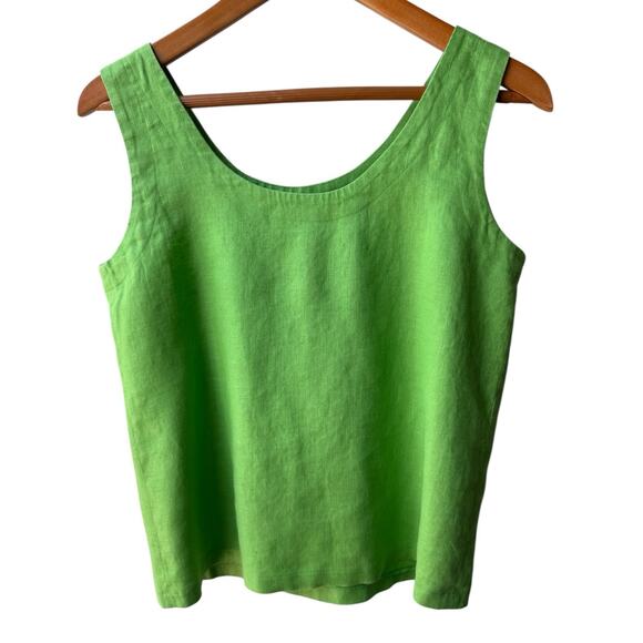 80s AMERICAN VINTAGE 100% Linen Top Women's Size 6 Breathable Natural Fiber - Picture 2 of 8